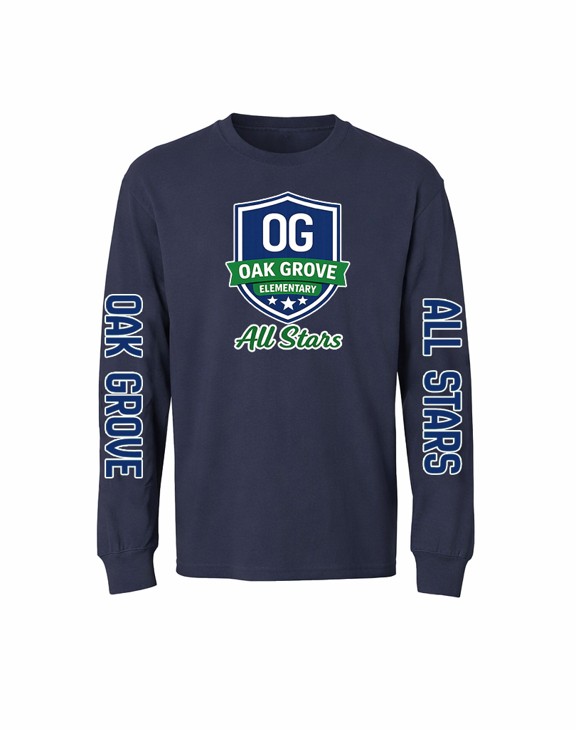 Oak Grove Elementary - Youth Jersey Long Sleeve Tee - BC3501Y