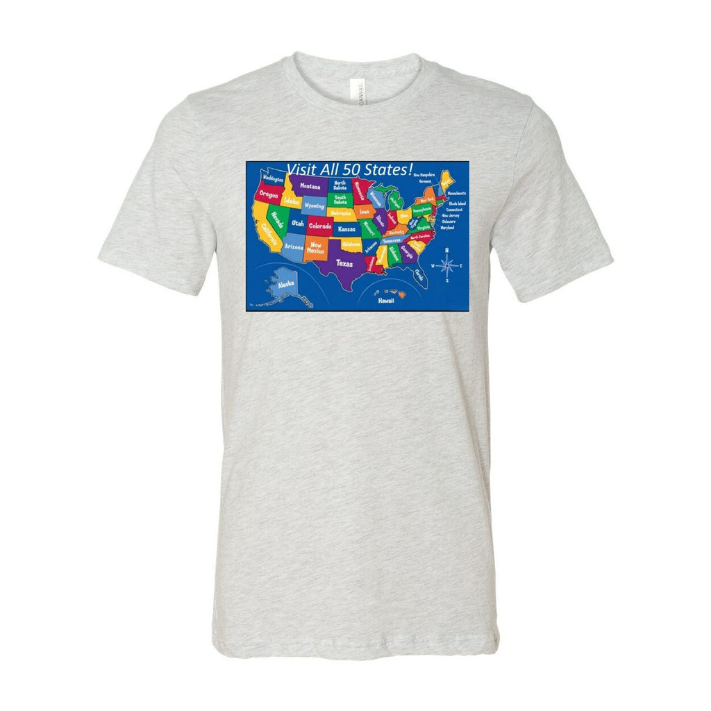 Visit All 50 States - Unisex Short Sleeve Jersey Tee - BC3001