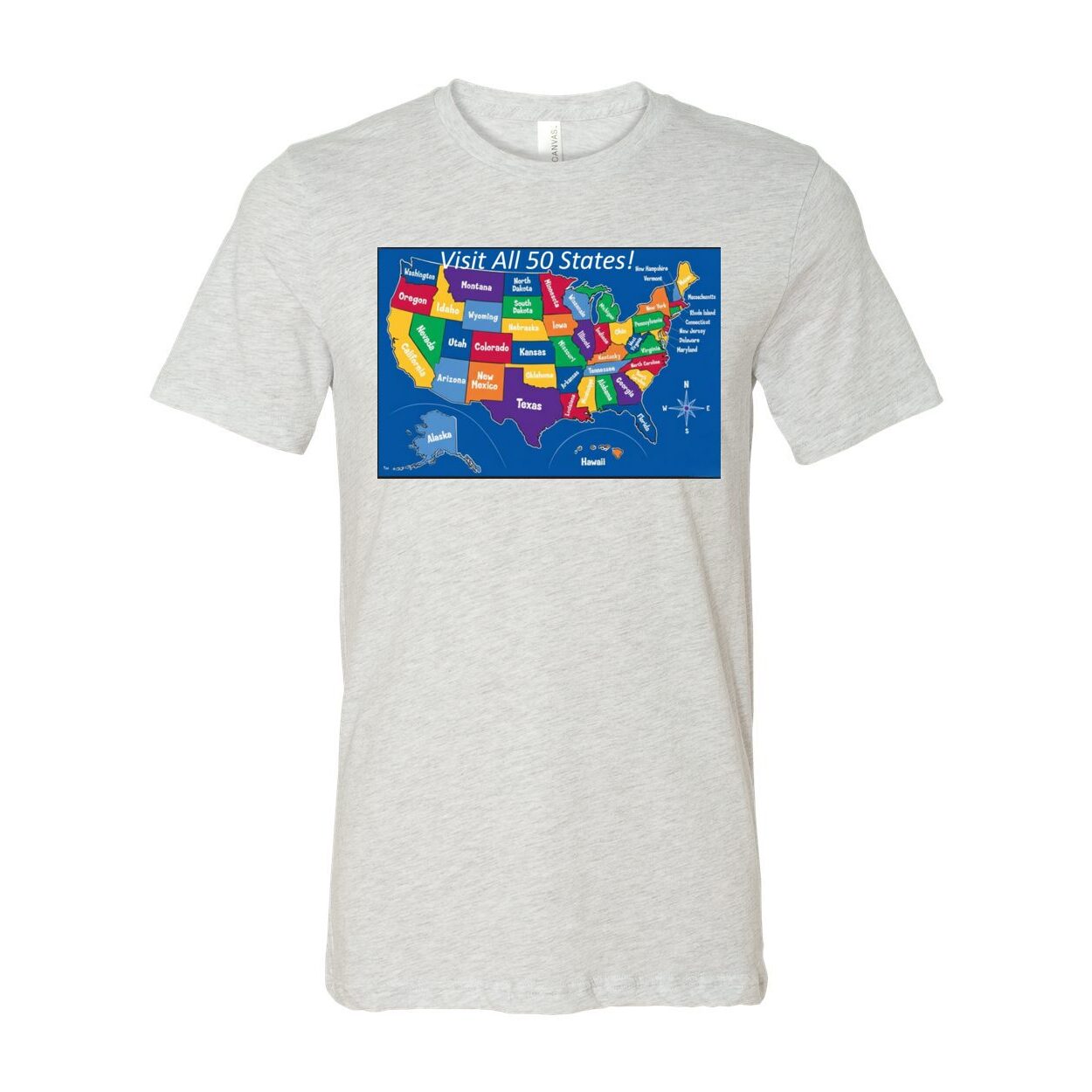 Visit All 50 States - Unisex Short Sleeve Jersey Tee