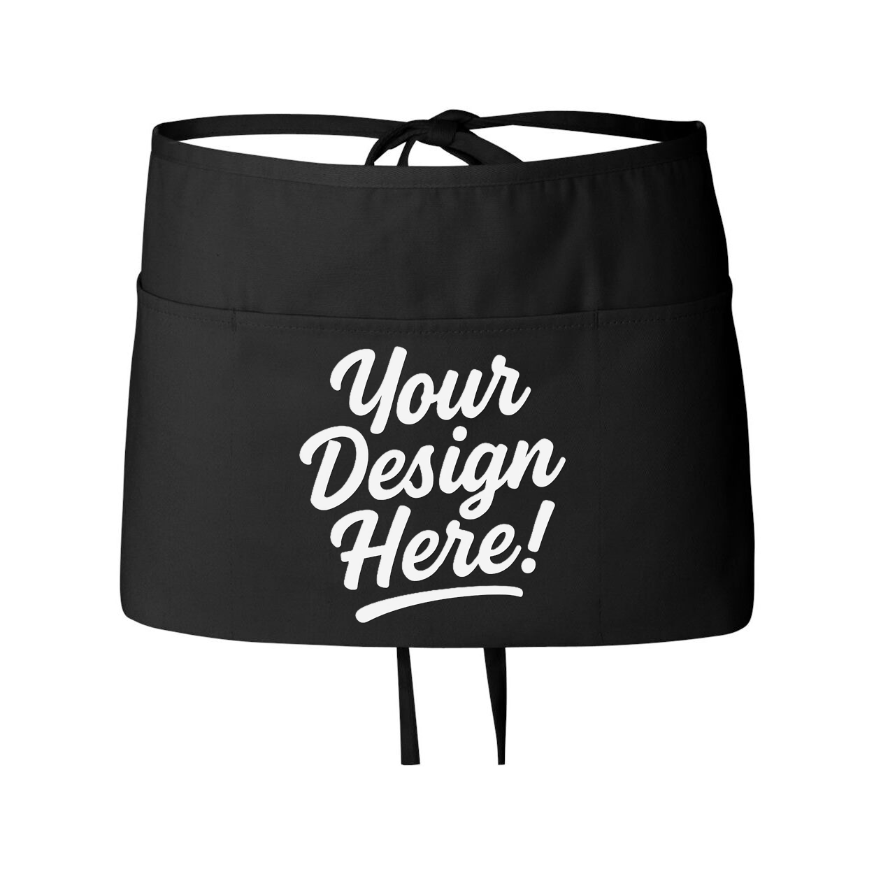 Personalized Print -   Waist Apron with Pockets -  Q2115