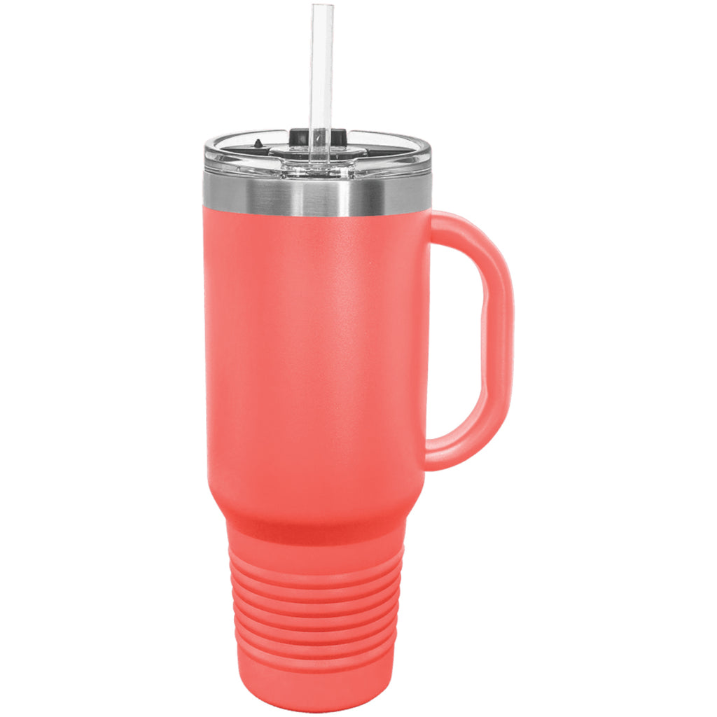 Polar Camel 40 oz. Travel Mug with Handle, Straw Included