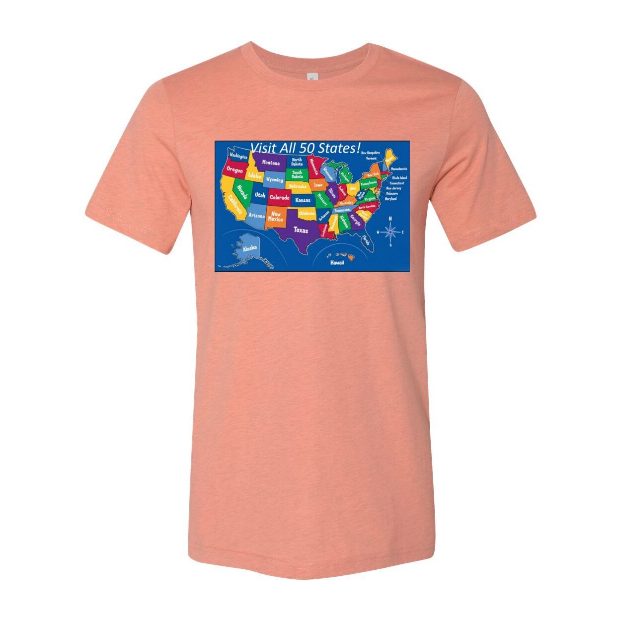 Visit All 50 States - Unisex Short Sleeve Jersey Tee