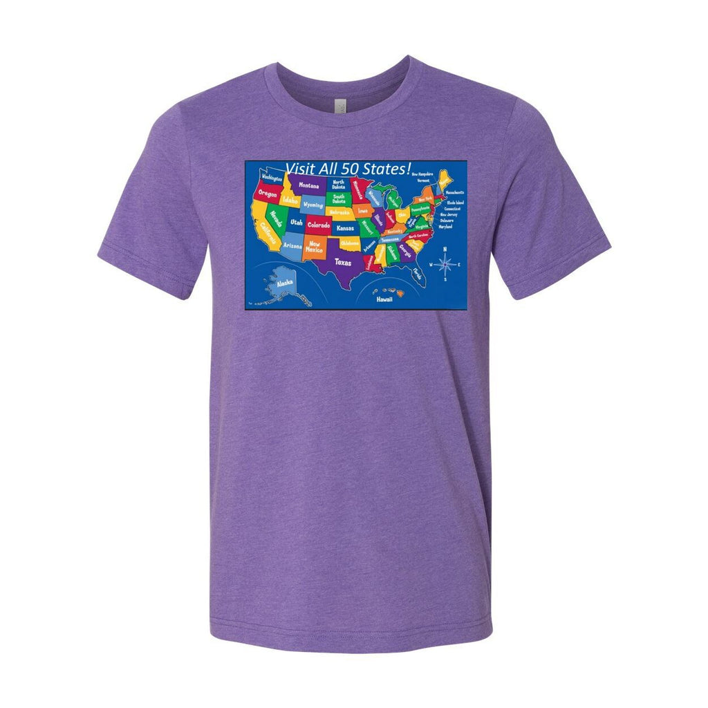 Visit All 50 States - Unisex Short Sleeve Jersey Tee - BC3001