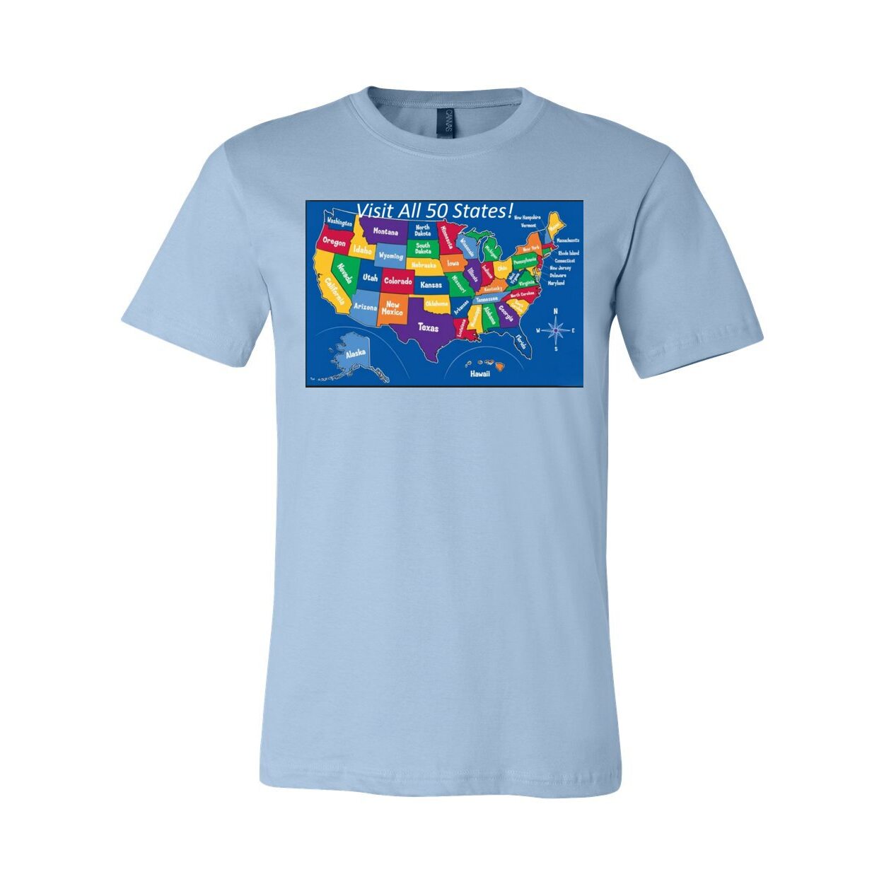 Visit All 50 States - Unisex Short Sleeve Jersey Tee