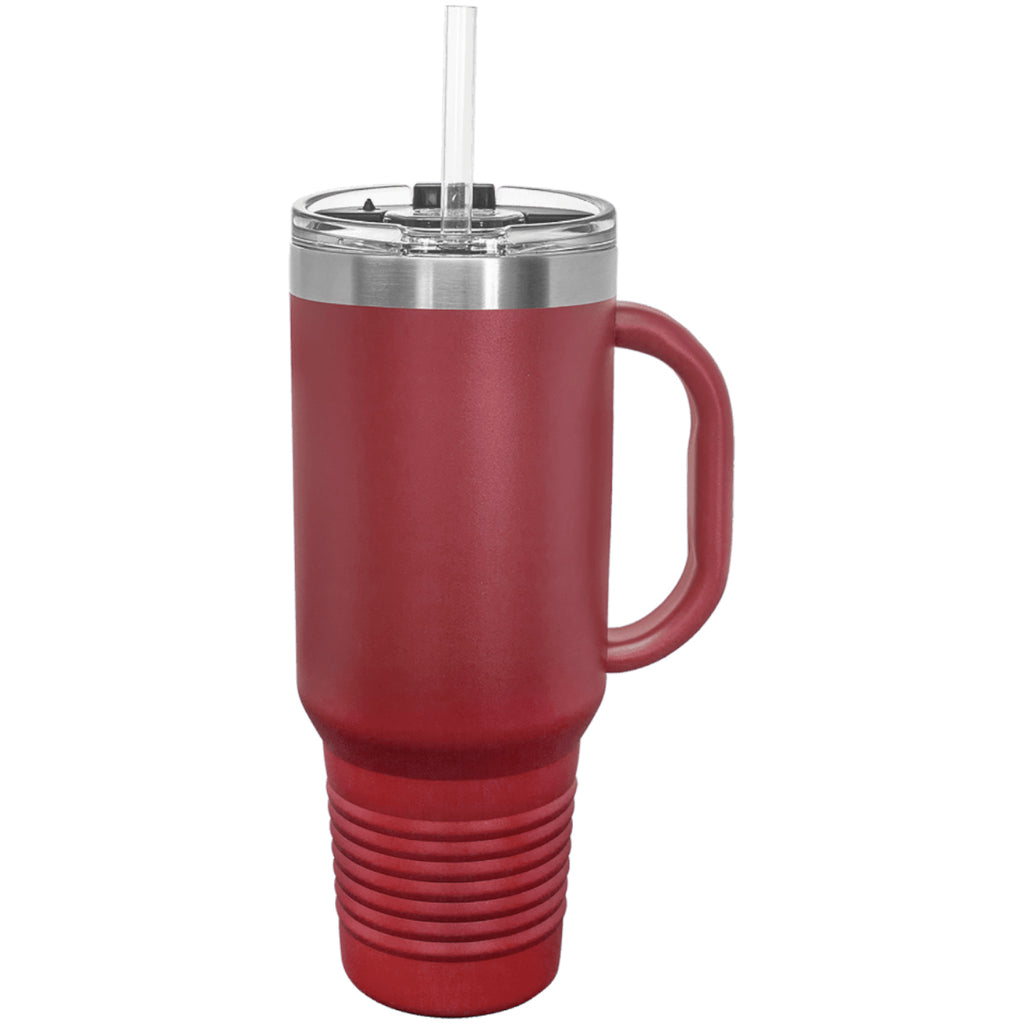 Polar Camel 40 oz. Travel Mug with Handle, Straw Included