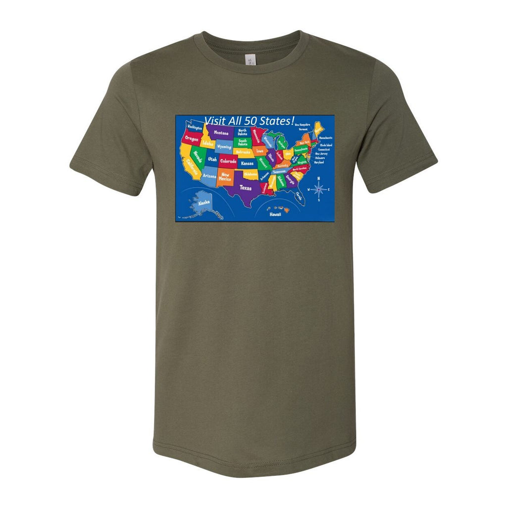 Visit All 50 States - Unisex Short Sleeve Jersey Tee - BC3001