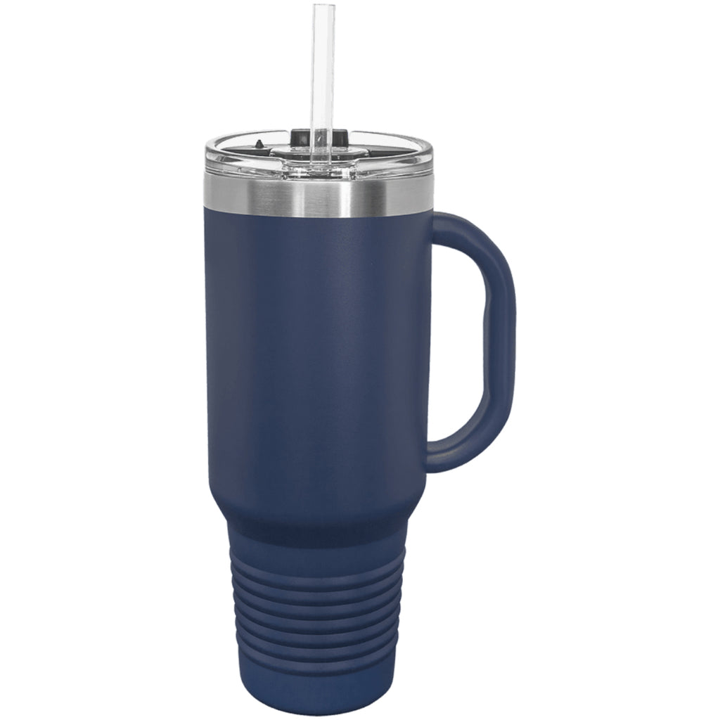 Polar Camel 40 oz. Travel Mug with Handle, Straw Included
