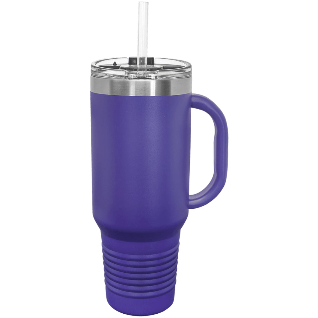Polar Camel 40 oz. Travel Mug with Handle, Straw Included