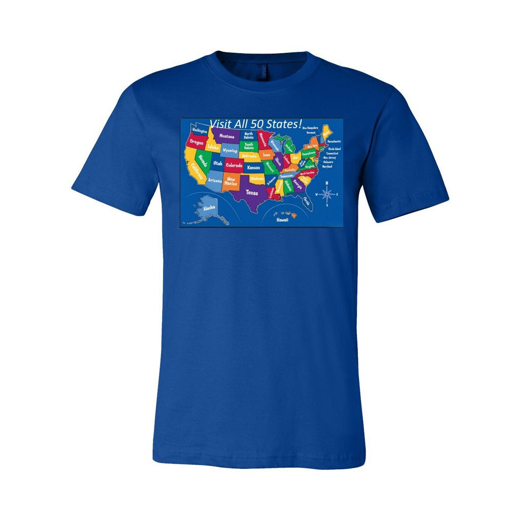 Visit All 50 States - Unisex Short Sleeve Jersey Tee - BC3001