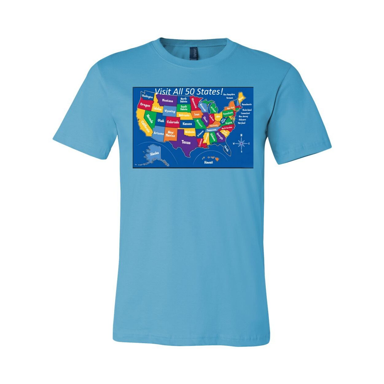 Visit All 50 States - Unisex Short Sleeve Jersey Tee