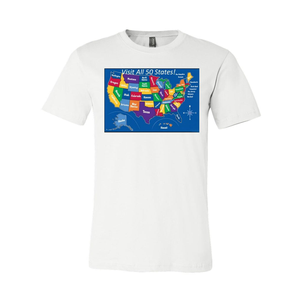 Visit All 50 States - Unisex Short Sleeve Jersey Tee - BC3001