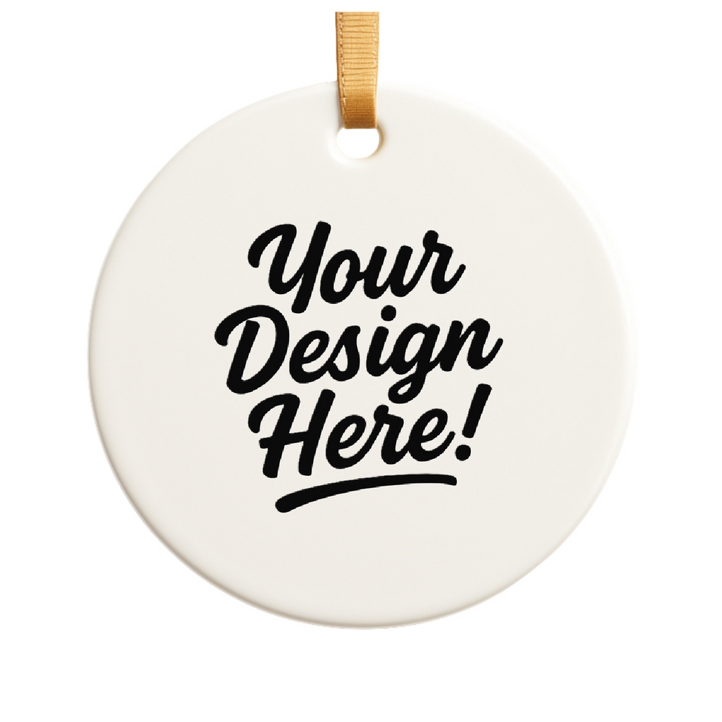 Personalized Print - Ceramic Ornaments (Alpha) 3" Diameter