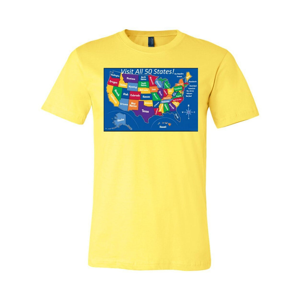 Visit All 50 States - Unisex Short Sleeve Jersey Tee - BC3001